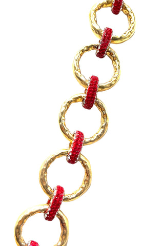 Crystal Chain Link Necklace - Born To Glam