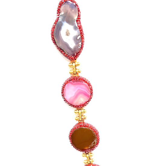 Vibrant Multicolor Gemstone Necklace - Born To Glam Born To Glam