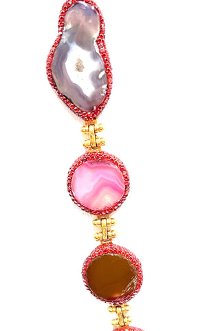 Style the Vibrant Multicolor Gemstone Necklace exclusively at Born To Glam