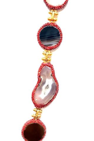 Style the Vibrant Multicolor Gemstone Necklace exclusively at Born To Glam