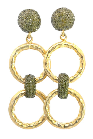 Chainlink Crystal Dangle Earrings - Born To Glam
