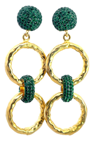 Chainlink Crystal Dangle Earrings - Born To Glam