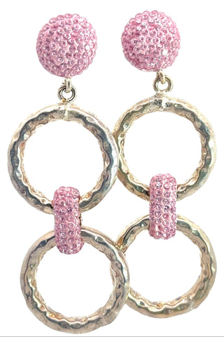 Chainlink Crystal Dangle Earrings - Born To Glam