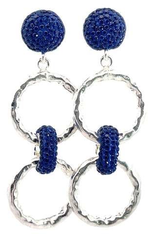 Chainlink Crystal Dangle Earrings - Born To Glam