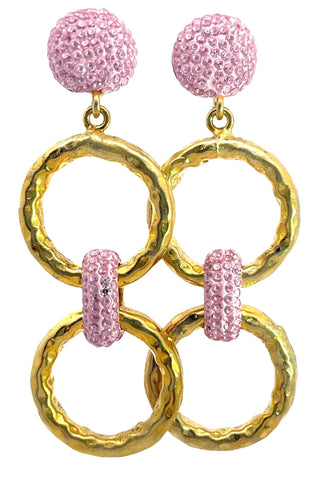 Chainlink Crystal Dangle Earrings - Born To Glam
