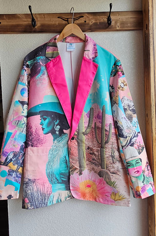 Baha Ranch Retro Pop Western Pop Cowgirl Blazer - Born To Glam