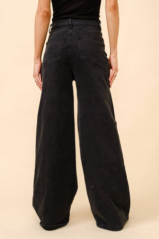 Mid Rise Crystal Slit Bottom Denim Jeans - Born To Glam