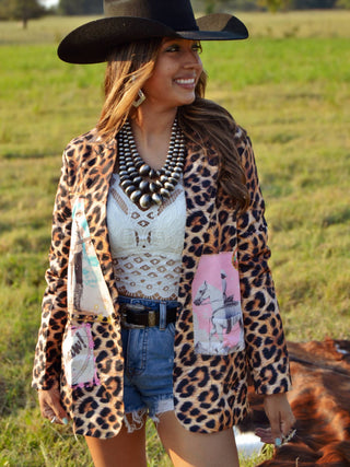 Wild West Leopard Western Blazer