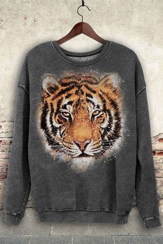 Tiger Face Sweatshirt - Born To Glam