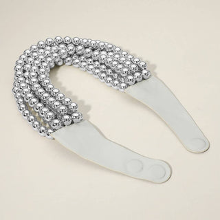 Chunky Bead Layered Faux Leather Magnetic Necklace - Born To Glam