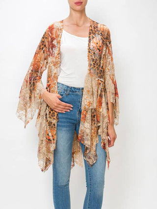 Halloween Classic All Lace Tiered Layers  Cardigan