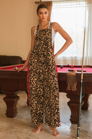Leopard Printed Overall Jumpsuit - Born To Glam