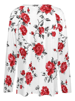 Red Rose Floral Long Sleeve Top — Faire photo 5