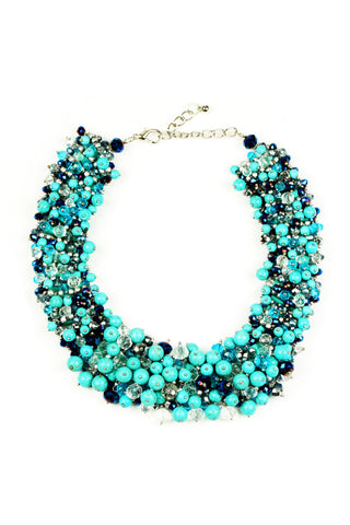 Harper Teal Statement Necklace - Born To Glam