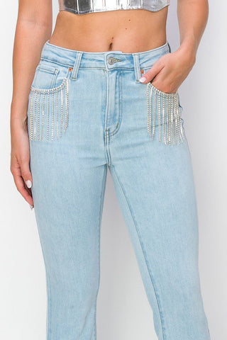 Adalynn Plus Crystal Embellished Bootcut Jeans