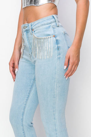 Adalynn Plus Crystal Embellished Bootcut Jeans - view 2