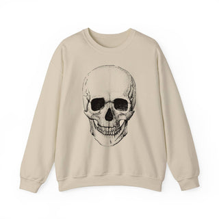 Beige Skull Goth Sweater Skeleton Sweatshirt