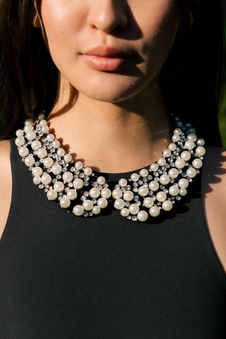 Diana Pearl Statement Necklace - Born To Glam