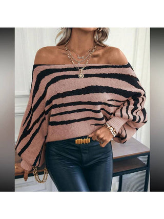 Pink Zebra Balloon Sleeve Sweater styled