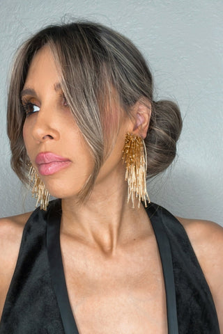 Waterfall Crystal Statement Clip On Earrings - Born To Glam