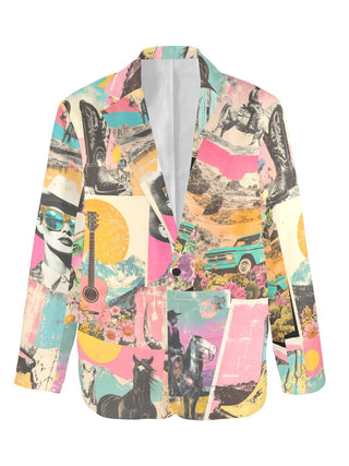 Retro Pop Western Collage Blazer — Faire photo 13