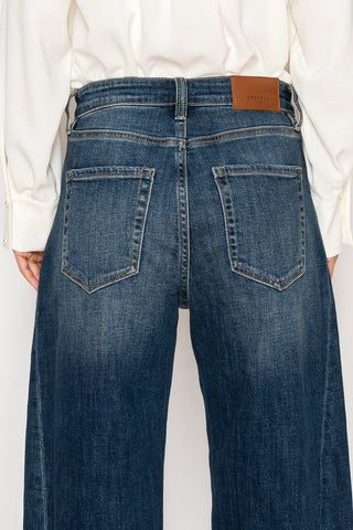 Cleo Dark Wash High Rise Barrel Jeans - view 8