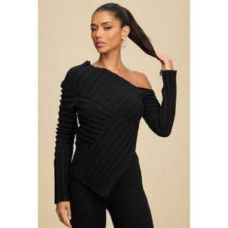 One Shoulder Knit Top - Born To Glam