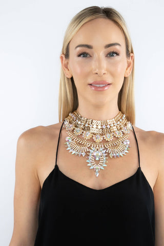 Zaniah Iridescent Statement Necklace - Born To Glam