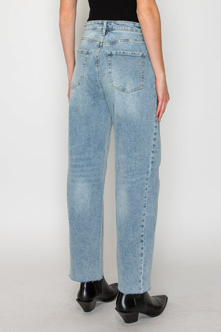 Harlow Light Wash High Rise Barrel Jeans - view 4
