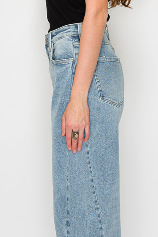 Harlow Light Wash High Rise Barrel Jeans - view 9