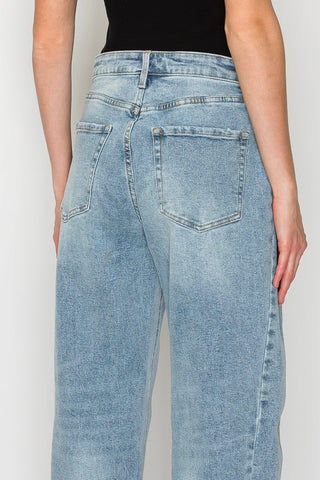 Harlow Light Wash High Rise Barrel Jeans - view 10