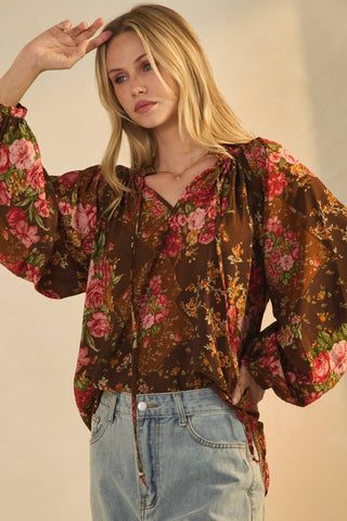 Floral Printed Blouse - Born To Glam