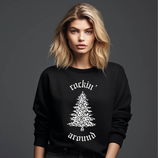 Black Rocking Around Ugly Christmas Sweater Sweatshirt
