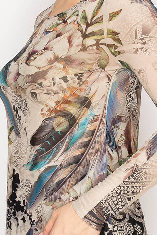 Minimalist Sheer All-Mesh Long Sleeve Top - Born To Glam