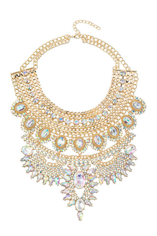 Zaniah Iridescent Statement Necklace - Born To Glam
