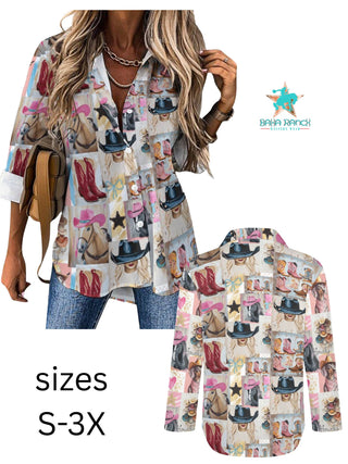 Danilo Painted Cowgirl Button-Up Top — Faire photo 6