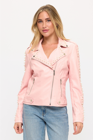 Rebel Rose Studded Moto Jacket
