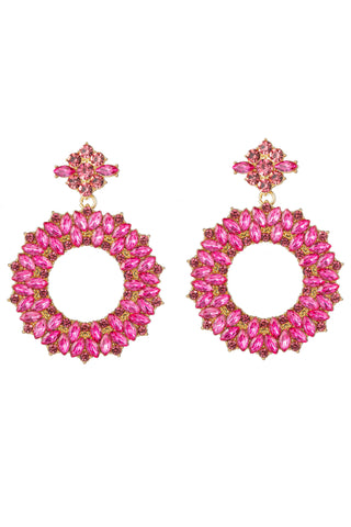 Stephanie Hot Pink Statement Earring - Born To Glam
