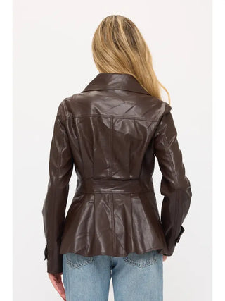 Brown Coffee Atlas Utility Leather Jacket