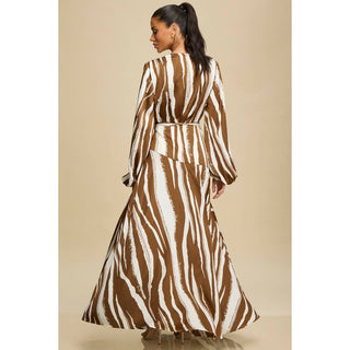 TEXURED STRIPE MAXI DRESS - Born To Glam