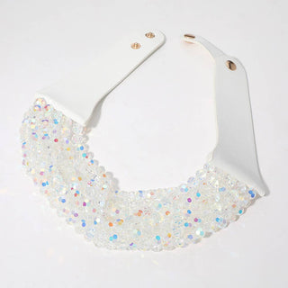 Chunky Acrylic Beaded Multi Layered Faux Leather Necklace - Born To Glam