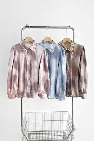 Tie Dye Rhinestones Shirts - Born To Glam