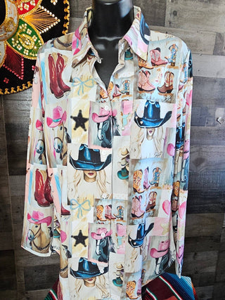 Danilo Painted Cowgirl Button-Up Top — Faire photo 7