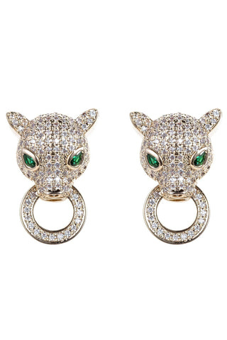 Gold Serval Earrings - Born To Glam
