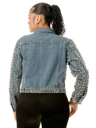 Blue Rebel Studded Denim Jacket by SALT