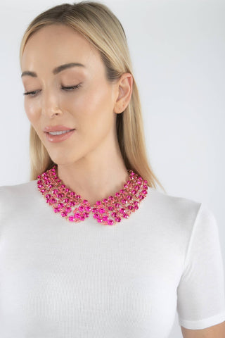 Diana Hot Pink Statement Necklace - Born To Glam