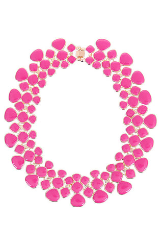 Adel Pink Collar Necklace - Born To Glam