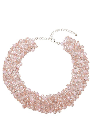 Harper Pink Collar Statement Necklace - Born To Glam