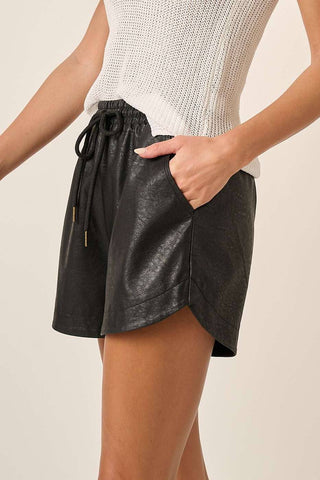 Faux Leather Shorts - Born To Glam