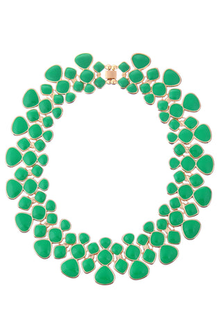 Adel Green Honey Comb Necklace - Born To Glam